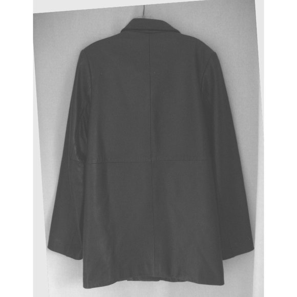 Vintage Banana Republic Black Buttery-Soft Leather Button Down Jacket - Picture 4 of 6